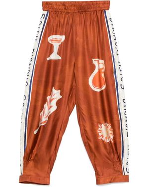 ALÉMAIS Pantalones con estampado Soleil D ́Amour - Naranja