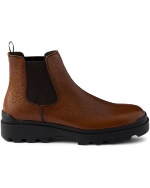 Prada Strukturierte Chelsea-Boots - Braun