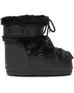 Moon Boot Icon Lace-Up Boots - Black