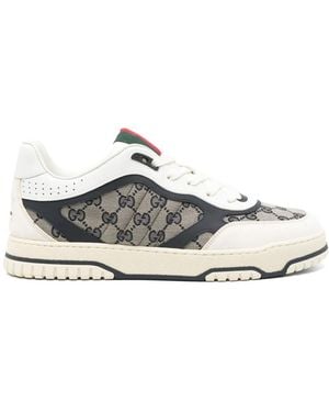 Gucci 〔グッチ リウェブ〕メンズ スニーカー, ホワイト, レザー
