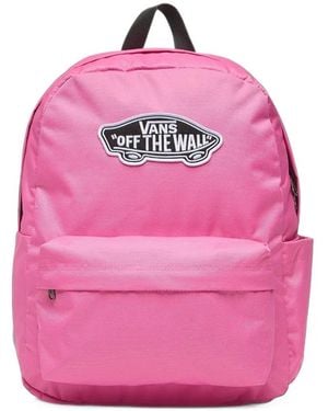 Vans Logo-Patch Backpack - Pink