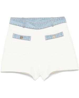 Maje Shorts Con Bordo Denim - Blu