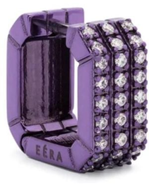 Eera Pendiente Candy En Oro Blanco De 18Kt Con Diamantes - Morado