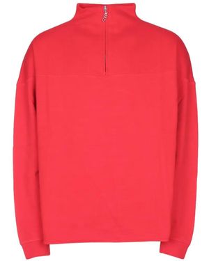 Jacquemus The Rond Carré Zipped Rollneck Sweatshirt - Red