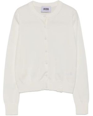 Alpha Studio Vest Met Knopen - Wit