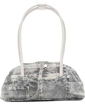 Marge Sherwood Printed Suede Shoulder Bag - White