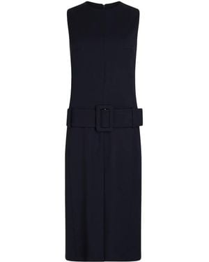 Patou Belted Midi Dress Clothing - Blue