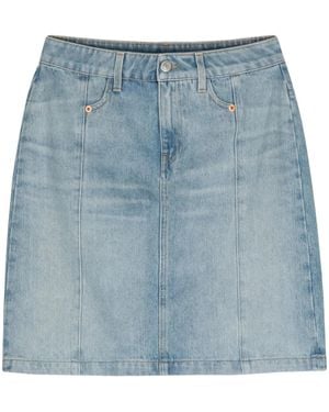 Martine Rose Narrow Denim Miniskirt - Blue