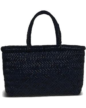 Dragon Diffusion Mini Flat Gora Leather Tote Bag - Blue
