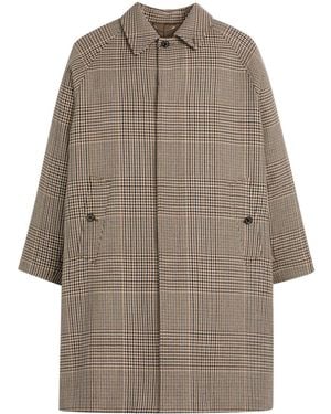 Mackintosh Belford Checked Coat - Brown