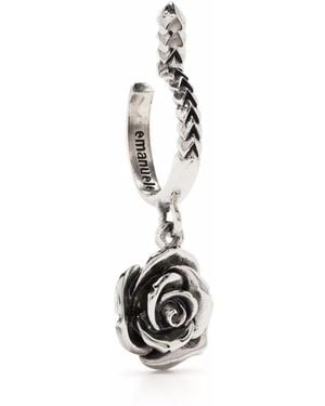 Emanuele Bicocchi Rose Charm Single Earring - White
