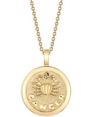Anita Ko Cancer Zodiac Coin Pendant - Metallic