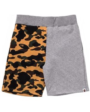 A Bathing Ape 1St Camo Shark Shorts - Grey