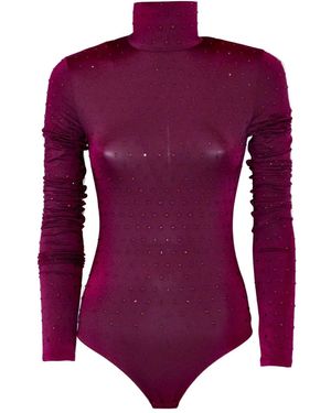 ANDAMANE High-Neck Bodysuit - Purple