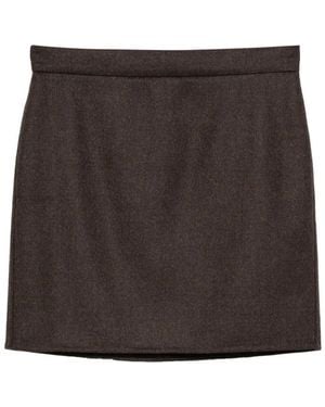 Max Mara Virgin-Wool Skirt - Black