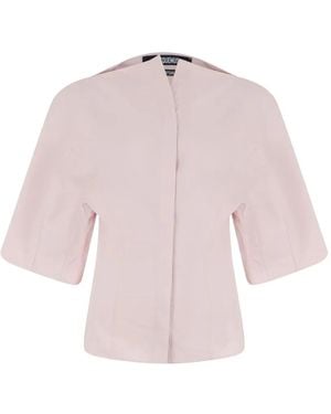 Jacquemus Wide-Sleeve Concealed-Fastening Shirt - Pink