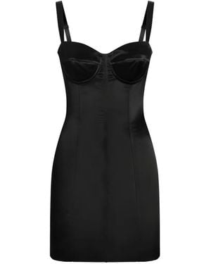 Dolce & Gabbana Stretch Satin Dress - Black