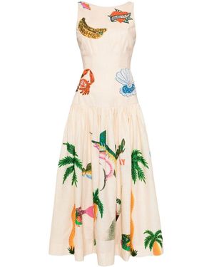 ALÉMAIS X Alan Berry Rhys Beaded Dress - White
