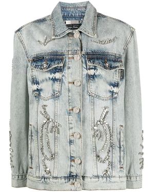 Philipp Plein ビジュートリム デニムジャケット - ブルー