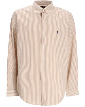 Polo Ralph Lauren Striped-Pattern Cotton Shirt - Natural