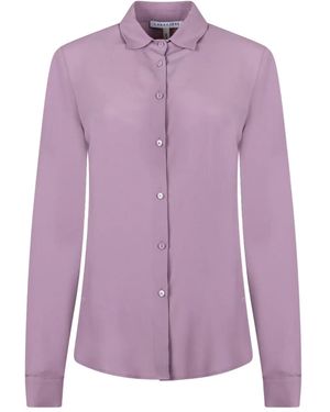 Caractere Camicia A Maniche Lunghe - Viola