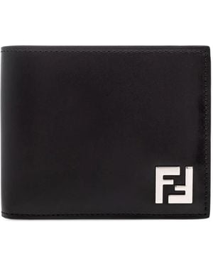 Fendi Logo-plaque Leather Wallet - ブラック