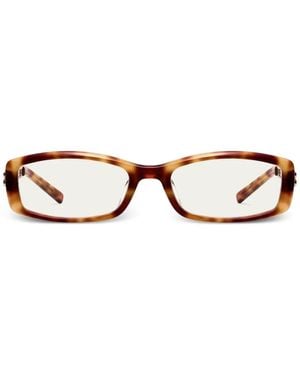 Gentle Monster Era T7 Rectangle-Frame Glasses - Brown