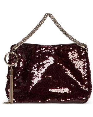 Jimmy Choo Callie Sequin-Embellished Tote Bag - Purple
