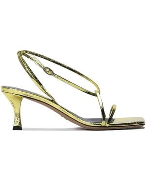 Proenza Schouler Square Riemchen Sandalen 60 mm - Mettallic