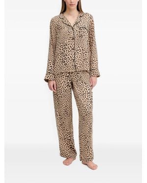 DKNY Leopard-Print Pyjamas - Natural