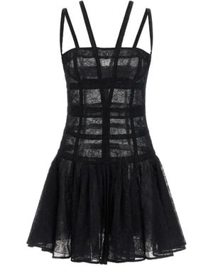 Giovanni bedin Robe Courte À Empiècements En Dentelle - Black