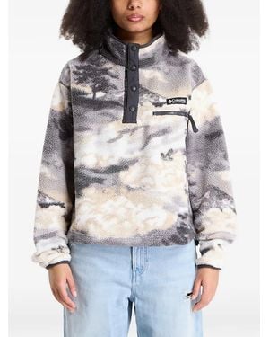 Columbia Helvetia Ii Printed Fleece Top - Gray