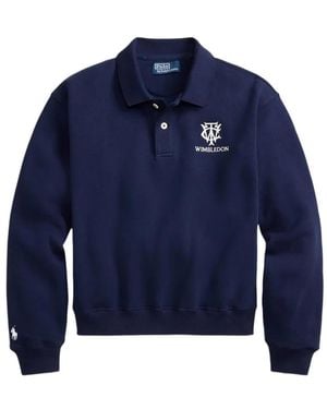Polo Ralph Lauren Wimbledon Embroidered Polo Pullover - Blue