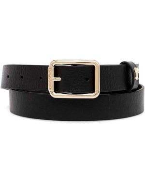 Patrizia Pepe Logo Buckle Belt - Black
