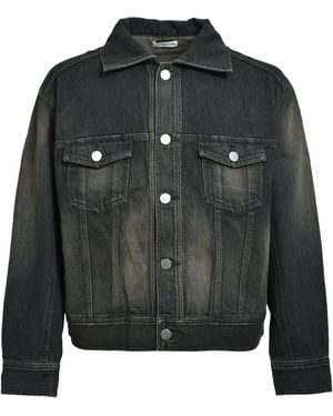 VIVAMUS Washed Denim Jacket - Black
