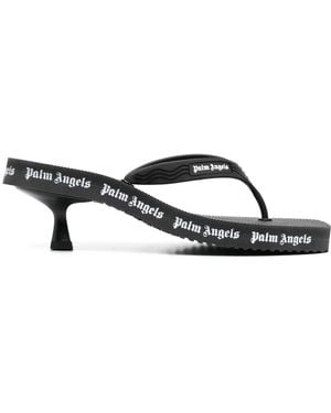 Palm Angels Flip-Flops Mit Logo-Print - Schwarz