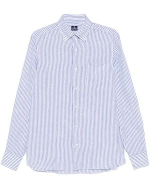Truzzi Striped Buttoned Shirt - White