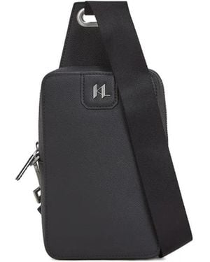 Karl Lagerfeld Kuriertasche Mit Monogramm - Schwarz