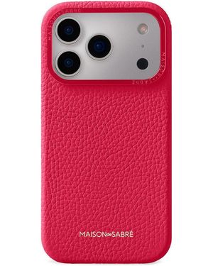 Maison De Sabre Leather Iphone 17 Pro Case - Pink