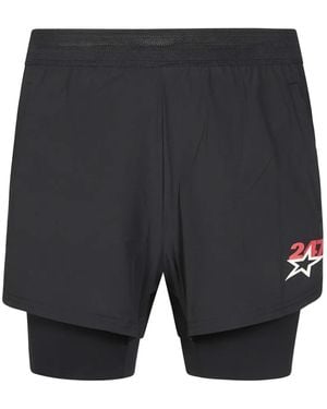 Represent Logo-Print Shorts - Grey