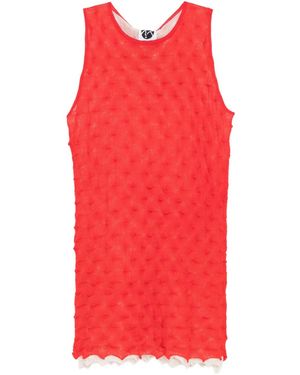 YANYAN KNITS Borlor Hooded Dress - Red