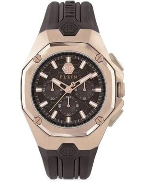 Philipp Plein The Skeleton 44Mm Watch - Brown
