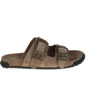 Ash Twister Buckle-Fastening Flat Sandals - Brown