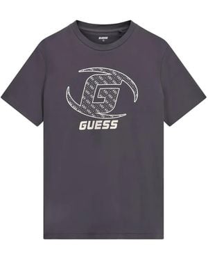 Guess Slim-Fit Logo T-Shirt - Blue
