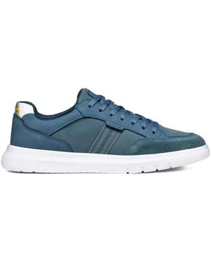 Geox Merediano Leather Trainers - Blue