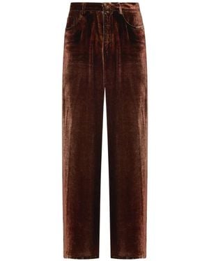 Pierre Louis Mascia Kandox Straight-Leg Trousers - Brown