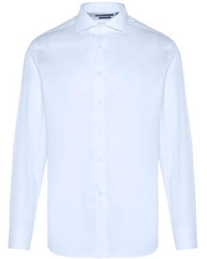 Corneliani Long-Sleeve Button-Fastening Shirt - Blue