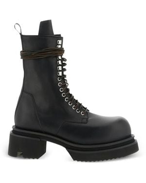 Rick Owens Bogun Lace-Up Boots - Black