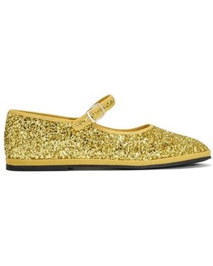 Capulet Bambina Glitter-Effect Mary Jane Shoes - Yellow