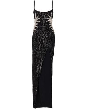 Balmain Abendkleid Mit Pailletten - Schwarz